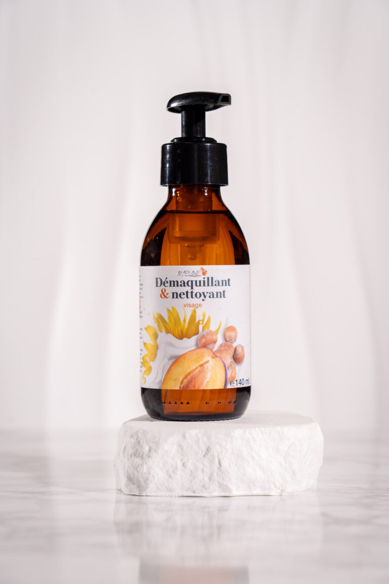Démaquillant et nettoyant visage naturel à l’huile de noisette Aveline